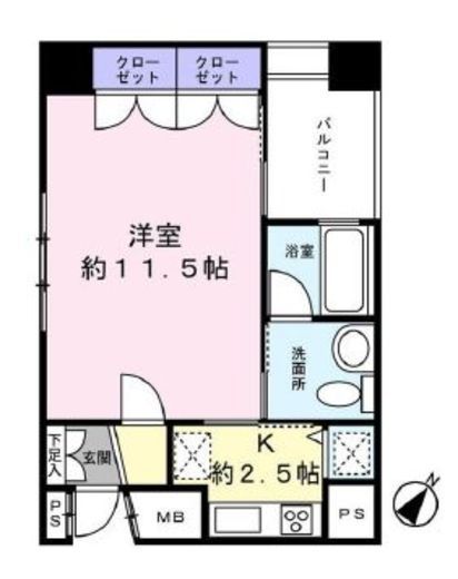 グランドメゾン築地 7階 間取り図