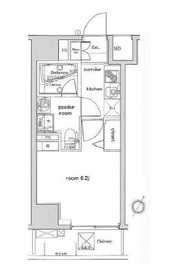 プレミアムキューブ田町 6階 間取り図