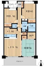 アソシエール野方 203 間取り図