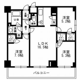 レジディア杉並方南町 606 間取り図