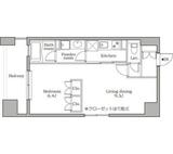 レジディア芝大門2 1104 間取り図