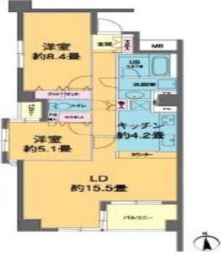 カスタリア高輪 603 間取り図