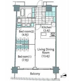 コンフォリア新宿イーストサイドタワー 2008 間取り図