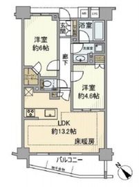 ブランズ新宿富久町 4階 間取り図