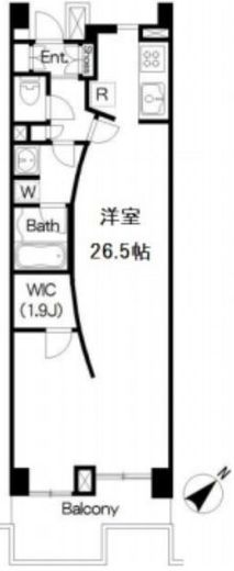 ブリリアイスト三軒茶屋アイビーテラス i322 間取り図
