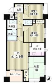 コンフィール日本橋アクアシティ 3階 間取り図