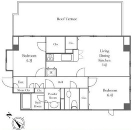 ベルハイム広尾 3階 間取り図