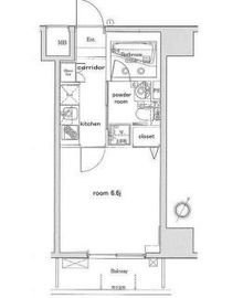 プレミアムキューブ田町 3階 間取り図