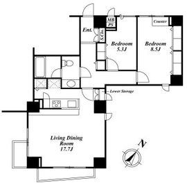 Roppongi Residences 306 間取り図