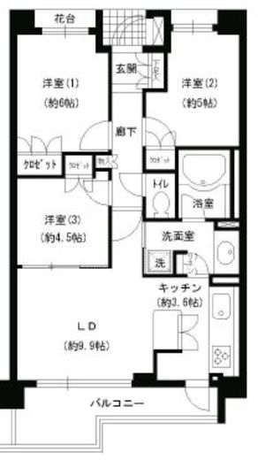 エスティメゾン巣鴨 305 間取り図