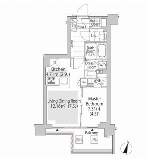 パークフラッツ渋谷神山町 504 間取り図
