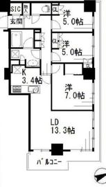 ザ・山王タワー 21階 間取り図