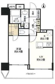 ライオンズ四谷タワーゲート 6階 間取り図