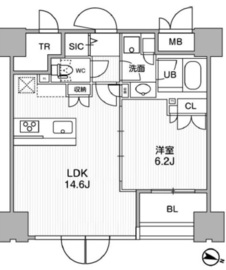 東神田テラスレジデンス 711 間取り図
