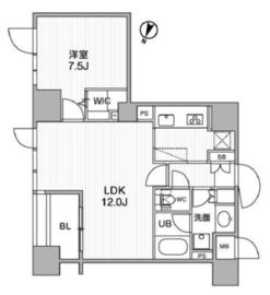 東神田テラスレジデンス 709 間取り図