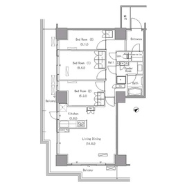 パークアクシス豊洲 1304 間取り図