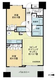 リビオ初台アリアフォート 4階 間取り図