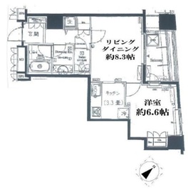 サンウッド品川天王洲タワー 16階 間取り図