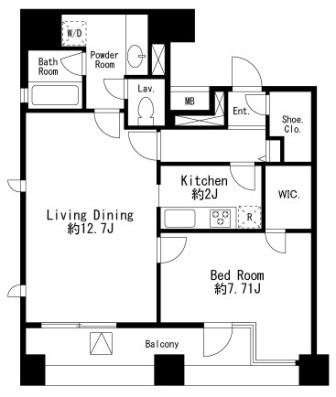 コムフラッツ白金 901 間取り図