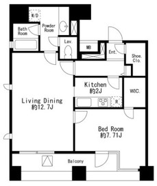 コムフラッツ白金 901 間取り図