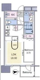 ブランズ東麻布 2階 間取り図