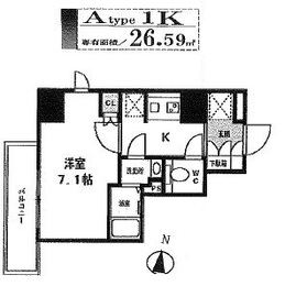 エムフラット秋葉原 801 間取り図