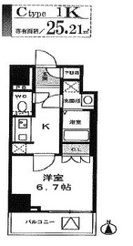 エムフラット秋葉原 803 間取り図