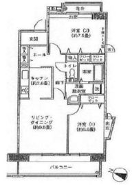 アクティ目黒駅前 2号棟 701 間取り図