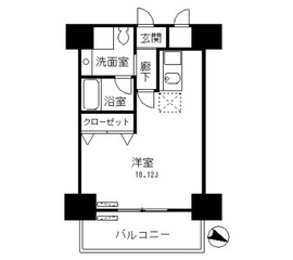 レジディア麻布十番2 204 間取り図