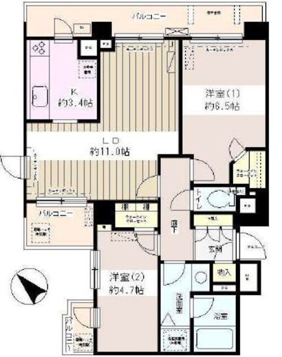茗荷谷パークホームズ 4階 間取り図