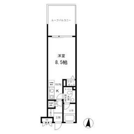レジディア笹塚 212 間取り図
