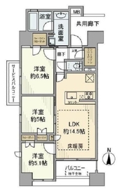 リビオ清澄白河 12階 間取り図