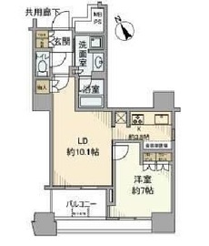 ル・サンク大崎ウィズタワー 8階 間取り図