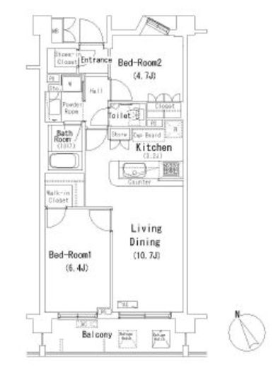 パークグレイス駒込 205 間取り図