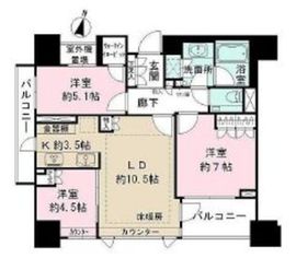 ザ・パークハウス三番町テラス 14階 間取り図