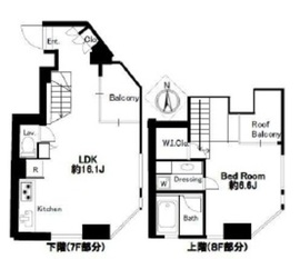 フレッグ自由が丘 701 間取り図