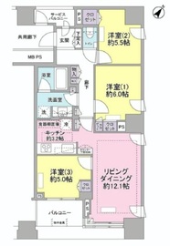 ル・サンク大崎ウィズタワー 7階 間取り図