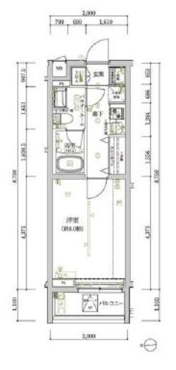 アルテシモレンナ 2階 間取り図