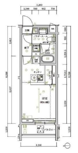 アルテシモレンナ 3階 間取り図