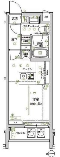 アルテシモレンナ 2階 間取り図