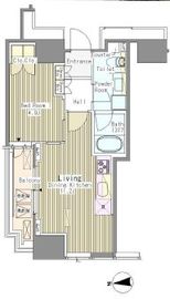 ホワイトタワー浜松町 1802 間取り図