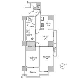 六本木ビュータワー 15階 間取り図