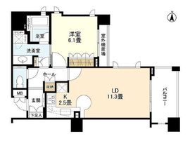 セントラルレジデンス番町シティタワー 8階 間取り図