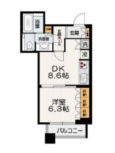 アトラスタワー西新宿 4階 間取り図
