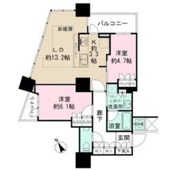 ザ・パークハウス西新宿タワー60 4階 間取り図