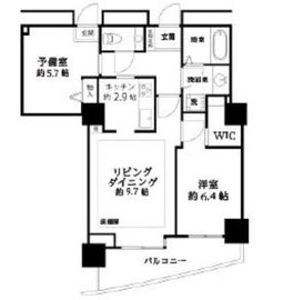 河田町ガーデン 2-1206 間取り図