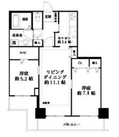 河田町ガーデン 1-1203 間取り図