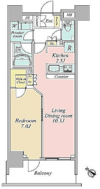 グランスイート南麻布 14階 間取り図