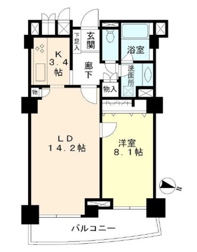 ミレニアムガーデンコート 10階 間取り図