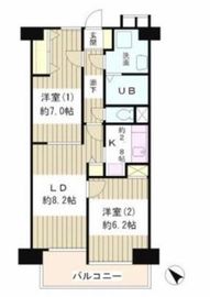 リューズリバー月島 102 間取り図